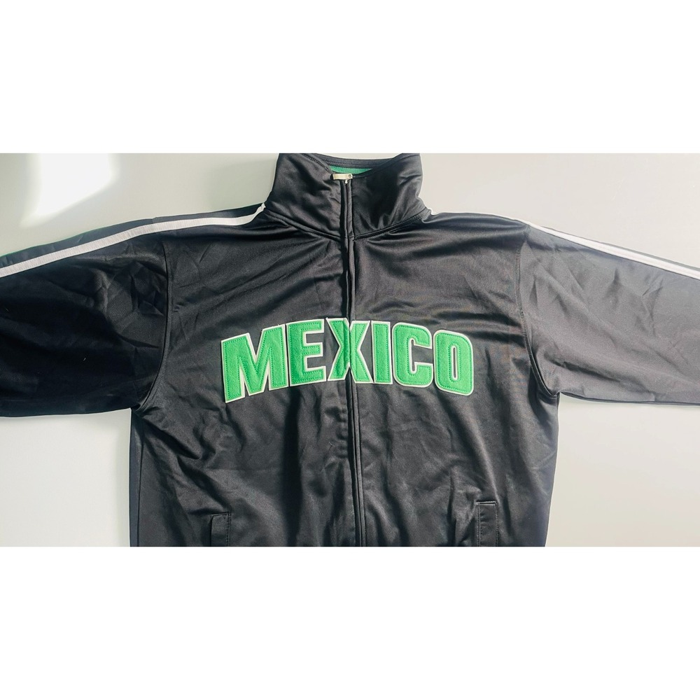 Mexico soccer jacket black with green letters XL